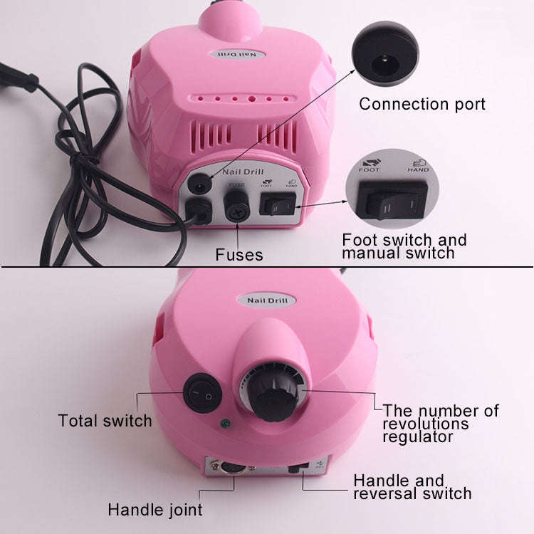 Nail 10W 220V Electric Power Grinding Machine 25000 Turn, EU Plug