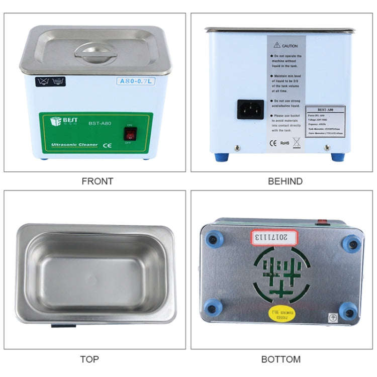 BEST-A80 0.7L Ultrasonic Washing Machine (Voltage 220V), BEST-A80 0.7L
