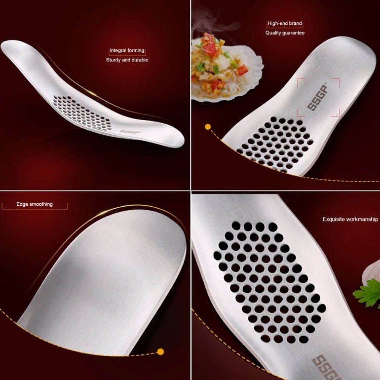 SSGP Kitchen Tool Manual 304 Stainless Steel Brushed Texture Garlic Presser, 304 Stainless Steel ...