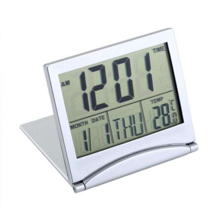 MT-033 LCD Display Portable Folding Digital Travel Temperature Alarm Clock, MT-033