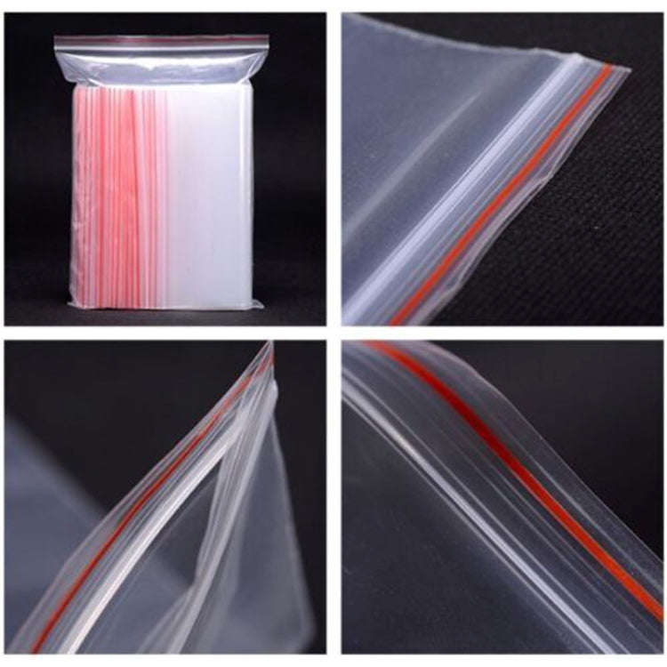 100pcs/pack PE Self Sealing Clear Zip Lock Packaging Bag, 9cm x 13cm, Custom Printing and Size ar...
