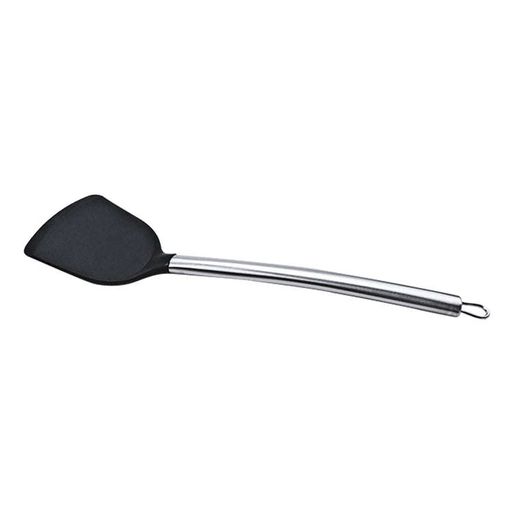 kn605 Stainless Steel Handle Silicone Slice High Temperature Resistance Cooking Slice, Black, Gre...