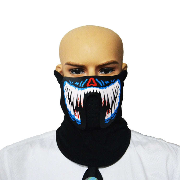 FG-MA-02 Halloween Mask Voice Control LED Cold Light Terror Cosplay Mask, FG-MA-02