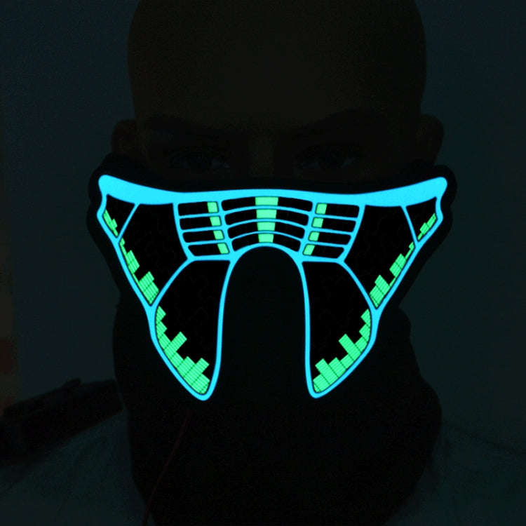 FG-MA-013 Halloween Mask Voice Control LED Cold Light Terror Cosplay Mask, FG-MA-013