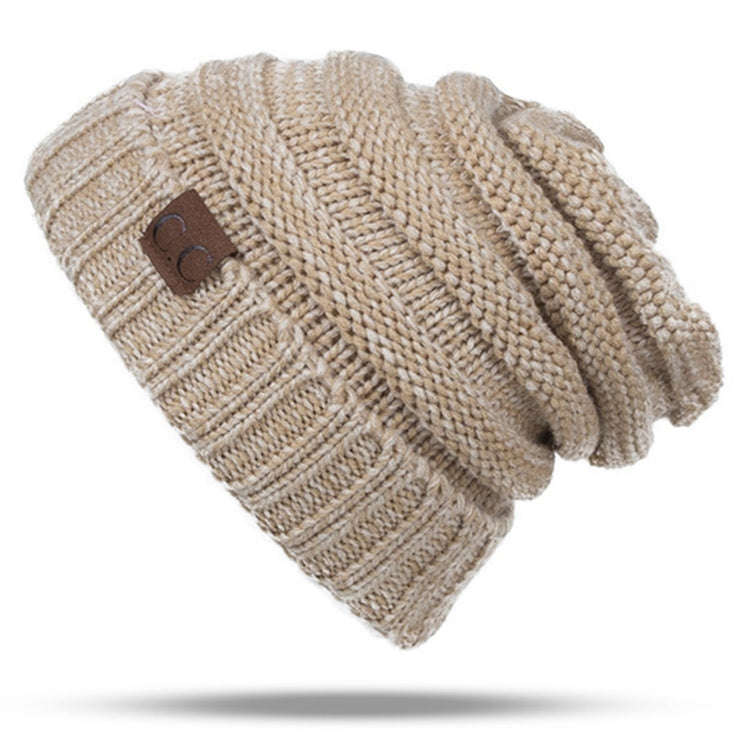 CC Letter Solid Color Wool Hats Concise Knitting Hat, Black, Baby Blue, Coffee, White, Pink, Beow...