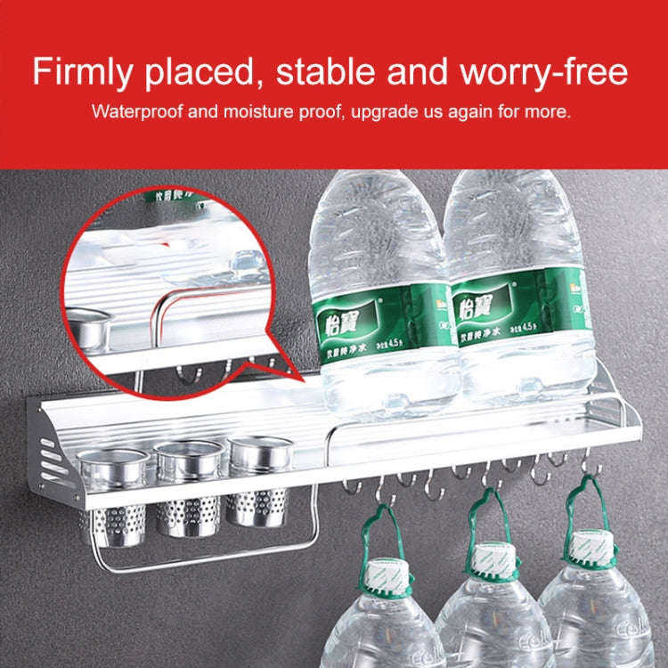 30cm Multi-function Kitchen Punching Wall-mounted Aluminum Condiment Storage Rack, 30cm Punching