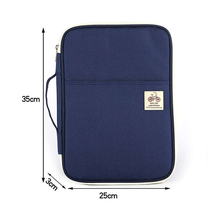 Office Supplies Multi-purpose Zipper Document Folder A4 Storage Bag