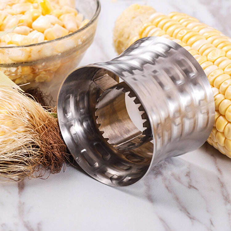 Round Shaped 304 Stainless Steel Household Corn Cutter Cob Corn Stripper Kitchen Tool, Stainless ...