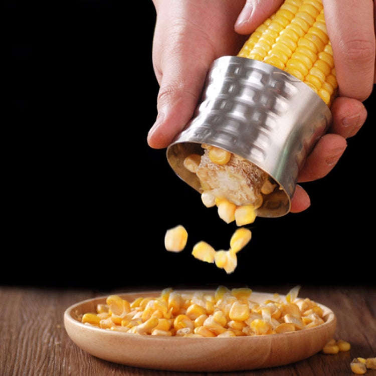 Round Shaped 304 Stainless Steel Household Corn Cutter Cob Corn Stripper Kitchen Tool, Stainless ...