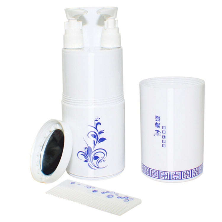 Creative 5 in 1 Portable Gargle Cup Shampoo Sub-Bottle Comb Make-up Mirror Travel Wash Kits, Stan...