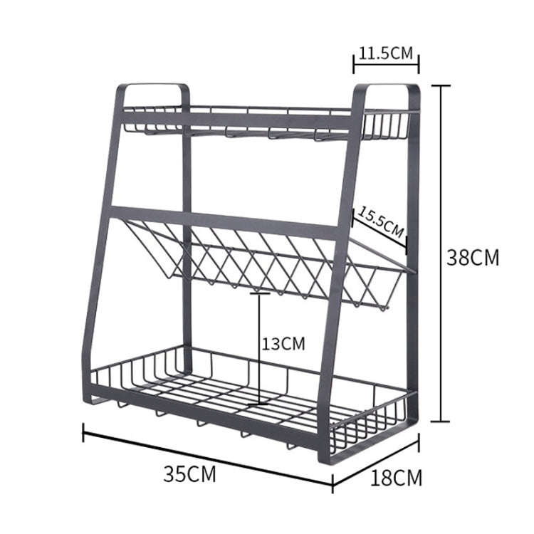 Creative Kitchen Three-layer Storage Shelf Spice Rack, 2