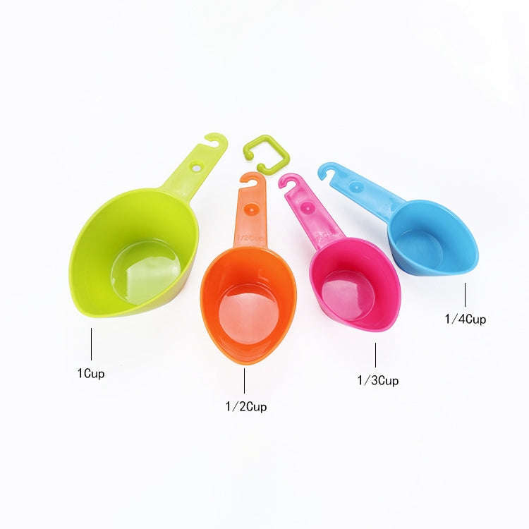 kn7600 9 in 1 Colorful Pointed Plastic Measuring Spoon Measuring Cup Baking Tool Set, 9 Pieces Set