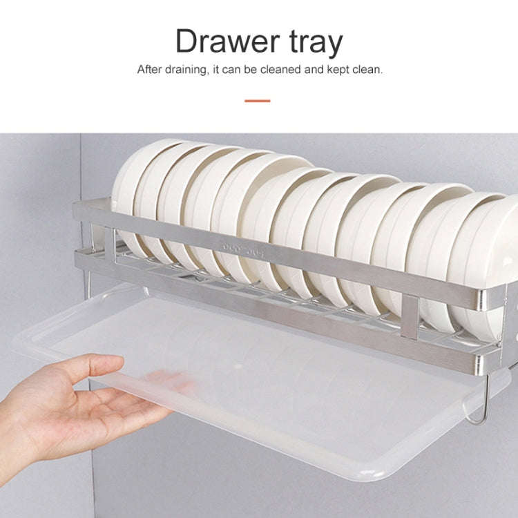 304 Stainless Steel Wall-mounted Kitchen Rack Hanging Knife Holder Double Cage Chopsticks Caniste...