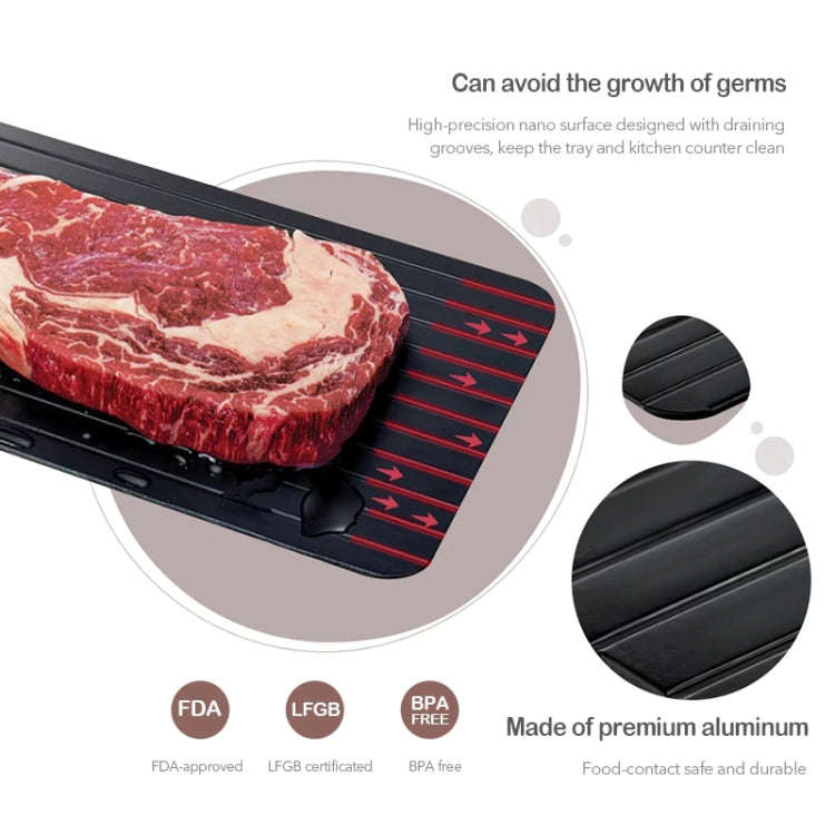 Kitchen Tool Rapid Defrosting Tray Thawing Plate Frozen Food Defrost Without Electricity, Size: 1...