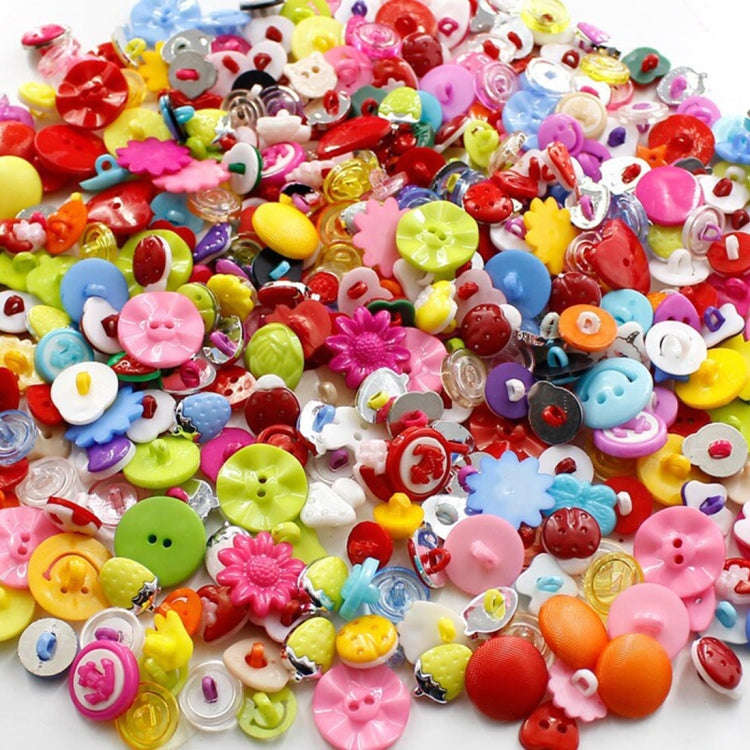 400 PCS Assorted Mixed Color Buttons for Sewing DIY Crafts Children Manual Button Painting, Rando...