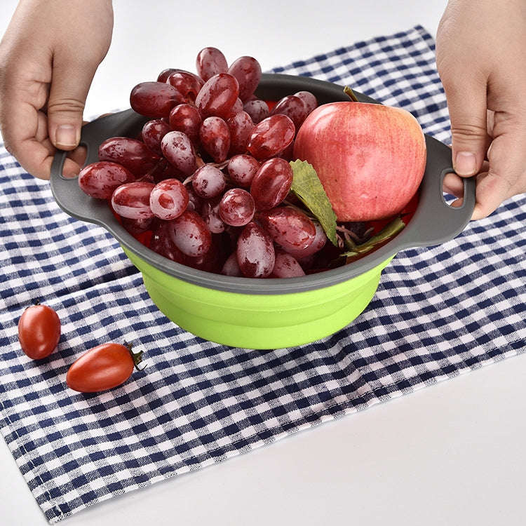 Creative Folding Vegetables Fruits Storage Basket Organizer Drain Basket, L, Size: 29.5*23.5*10cm...