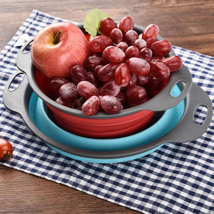 Creative Folding Vegetables Fruits Storage Basket Organizer Drain Basket, L, Size: 29.5*23.5*10cm...