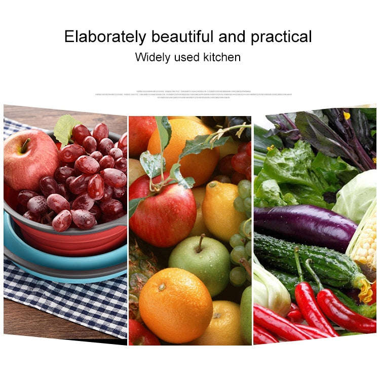 Creative Folding Vegetables Fruits Storage Basket Organizer Drain Basket, L, Size: 29.5*23.5*10cm...