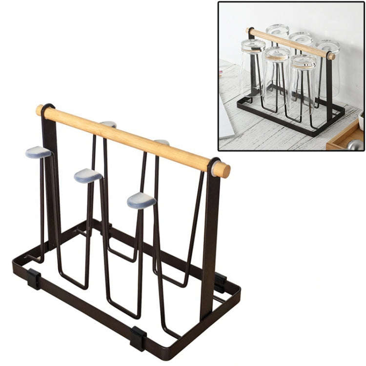 Iron Kitchen Cup Holder Drain Shelf