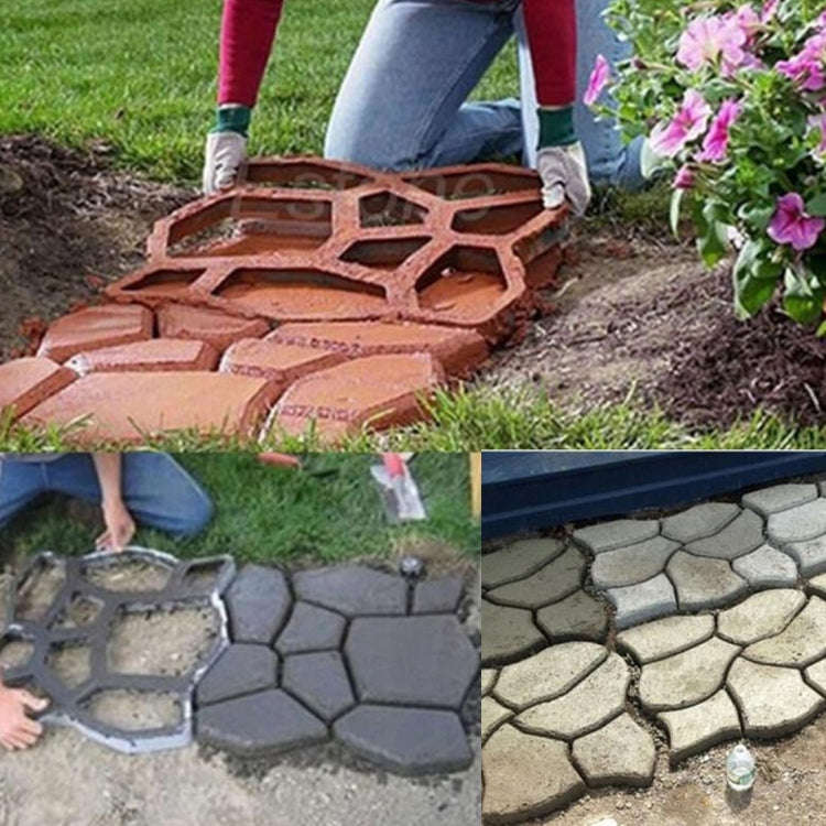 Manual Cement Concrete Road Mold Plastic Mold DIY Garden Pavement Mold, Garden Pavement Mold