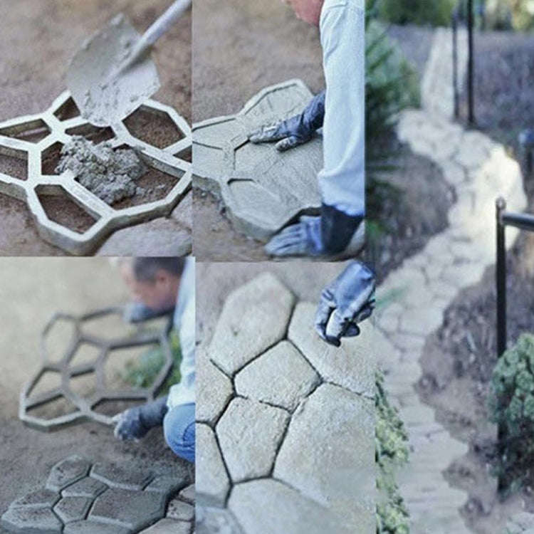Manual Cement Concrete Road Mold Plastic Mold DIY Garden Pavement Mold, Garden Pavement Mold