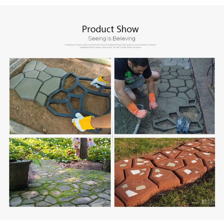 Manual Cement Concrete Road Mold Plastic Mold DIY Garden Pavement Mold, Garden Pavement Mold