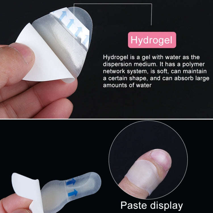 10 PCS Foot Care Skin Hydrogel Analgesic Plaster Blisters Slip Heel Protector Size: 28x69cm, Size...