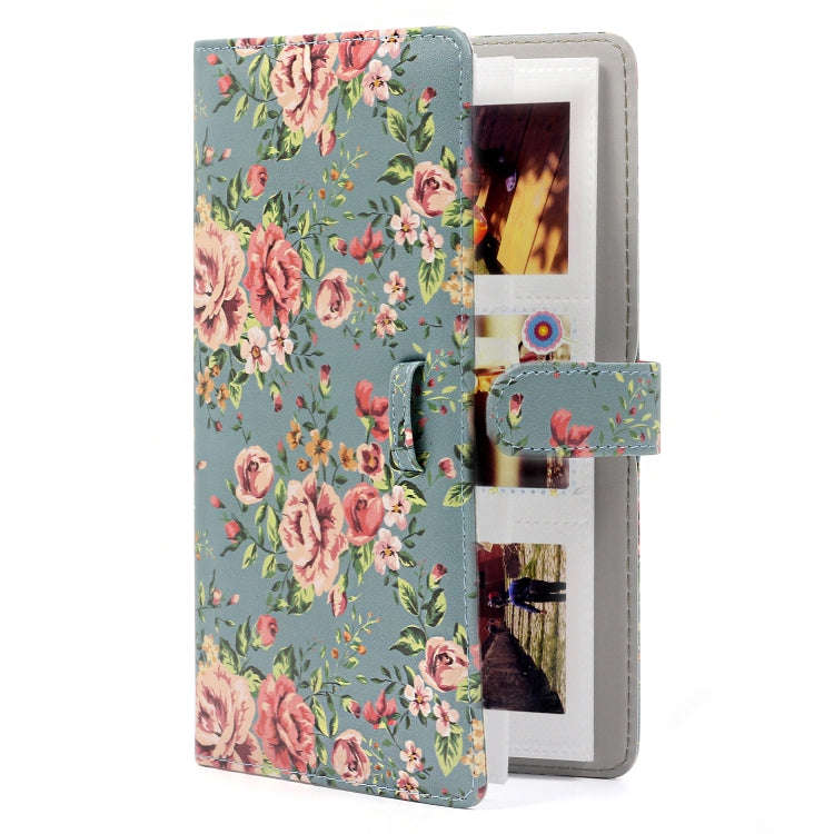 Rose Pattern 3 inch DIY PU Mini Creativity Insert Type 32 Pages Exquisite Photo Album for Polaroi...