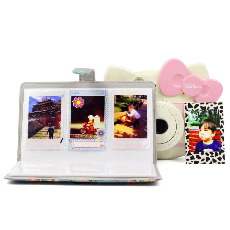 Rose Pattern 3 inch DIY PU Mini Creativity Insert Type 32 Pages Exquisite Photo Album for Polaroi...