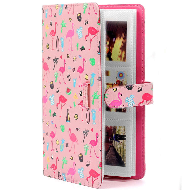 Pink Flamingo Pattern 3 inch DIY PU Mini Creativity Insert Type 32 Pages Exquisite Photo Album fo...