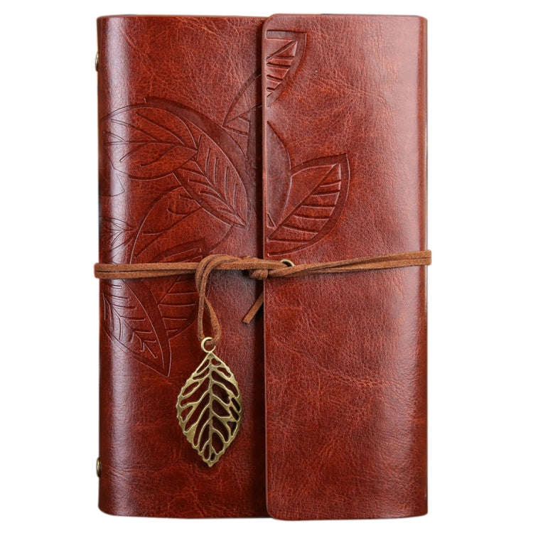 Creative Retro Autumn Leaves Pattern Loose-leaf Travel Diary Notebook, Size: M, M