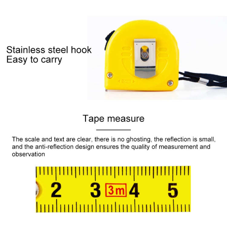 deli Retractable Ruler Measuring Tape Portable Pull Ruler Mini Tape Measure, Length: 5m, 5m