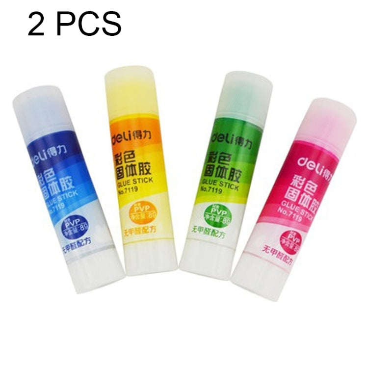 2 PCS School Supplies Solid Glue High Viscosity Color Without Formaldehyde Solid Glue, Random Col...