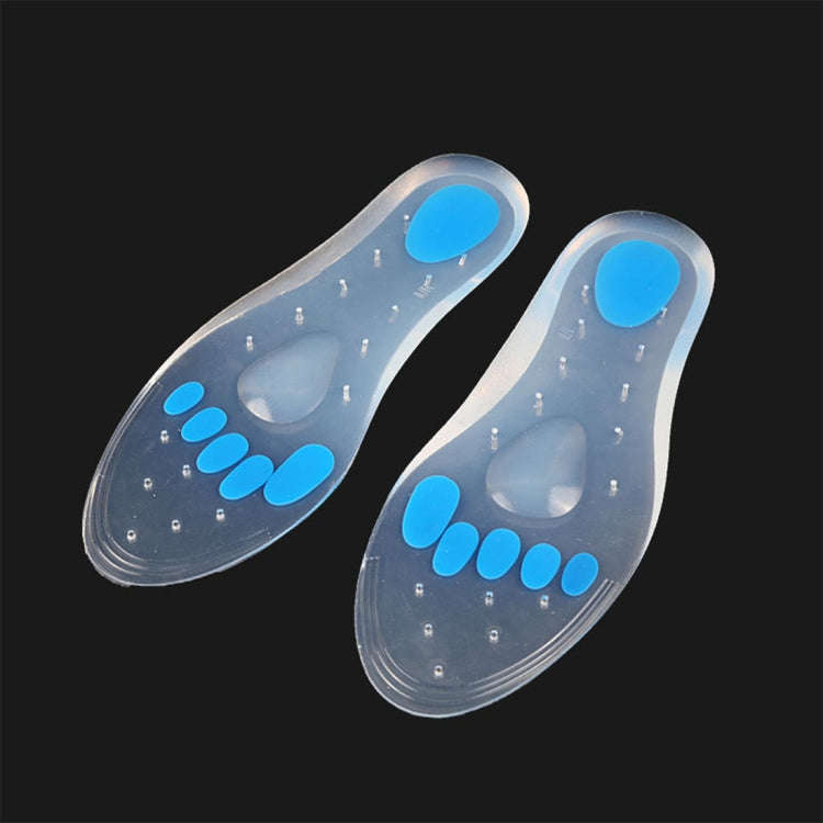 1 Pair Transparent Cushioning Silica Gel Insoles  Size: 42-43yards, Size: 42-43yards