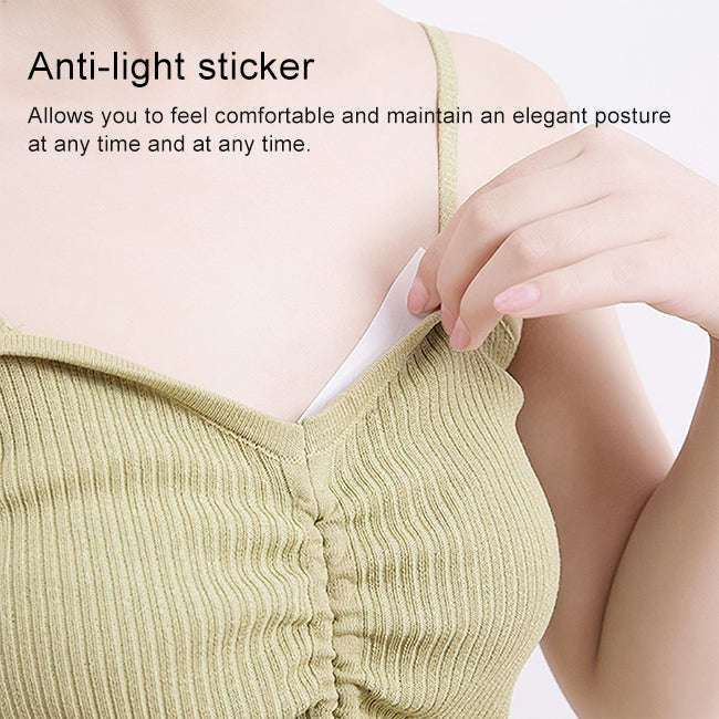 1 PACK Invisible Anti-light Stickers Shirt Straps Double-sided Adhesive Seamless V-neck Fixed Ant...