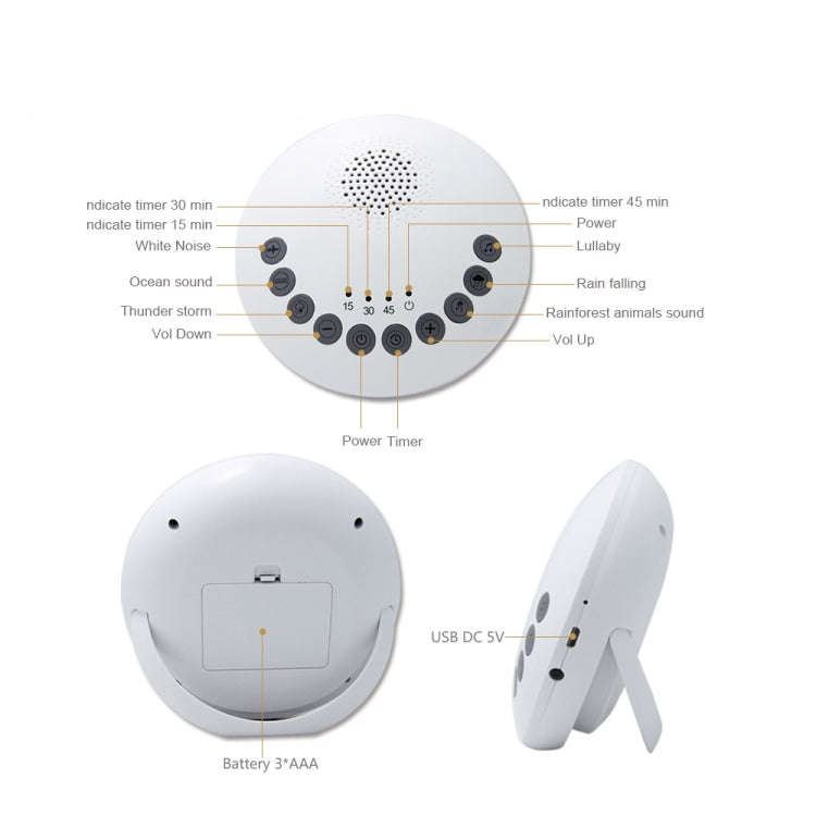 White Noise Sleep Aid Device Baby Sleep Crying Comforter, MY-511S