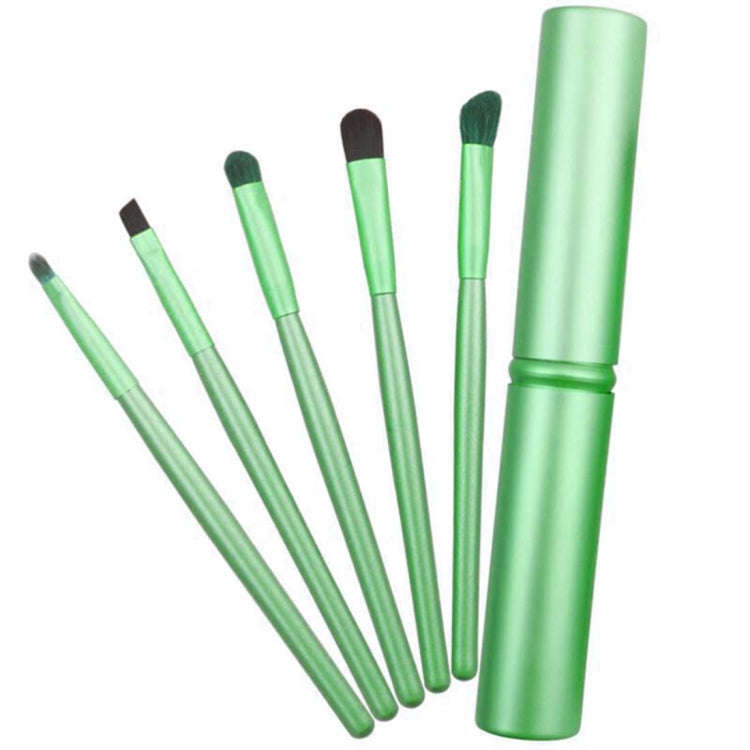 5 PCS Handle Eyes Makeup Brush Set with Aluminum Tube
