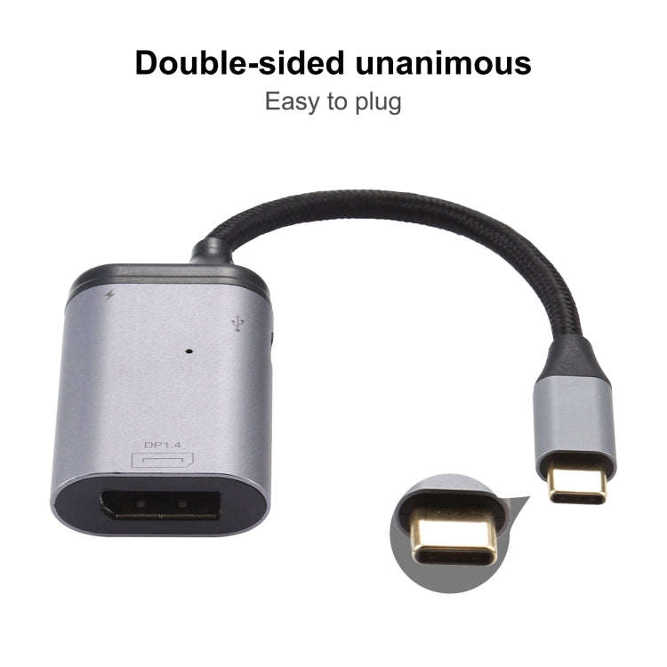 4K USB-C / Type-C to DisplayPort 1.4 + PD Data Sync Adapter Cable, Type-C to DP