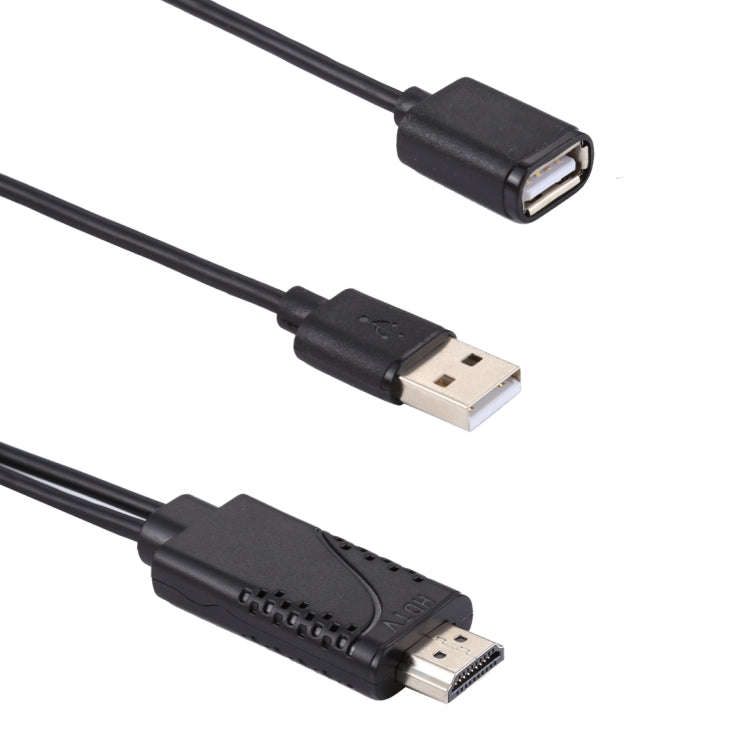 1080P USB 2.0 Male + USB 2.0 Female to HDMI HDTV AV Adapter Cable for iPhone / iPad, Android Smar...
