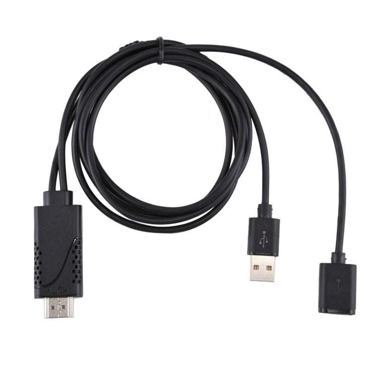 1080P USB 2.0 Male + USB 2.0 Female to HDMI HDTV AV Adapter Cable for iPhone / iPad, Android Smar...