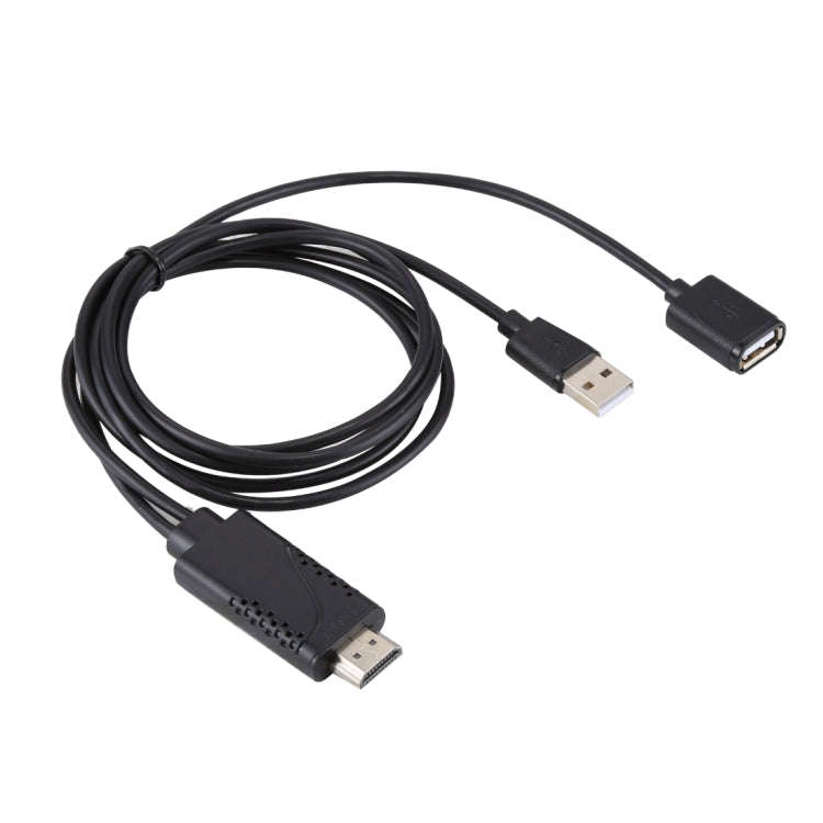 1080P USB 2.0 Male + USB 2.0 Female to HDMI HDTV AV Adapter Cable for iPhone / iPad, Android Smar...