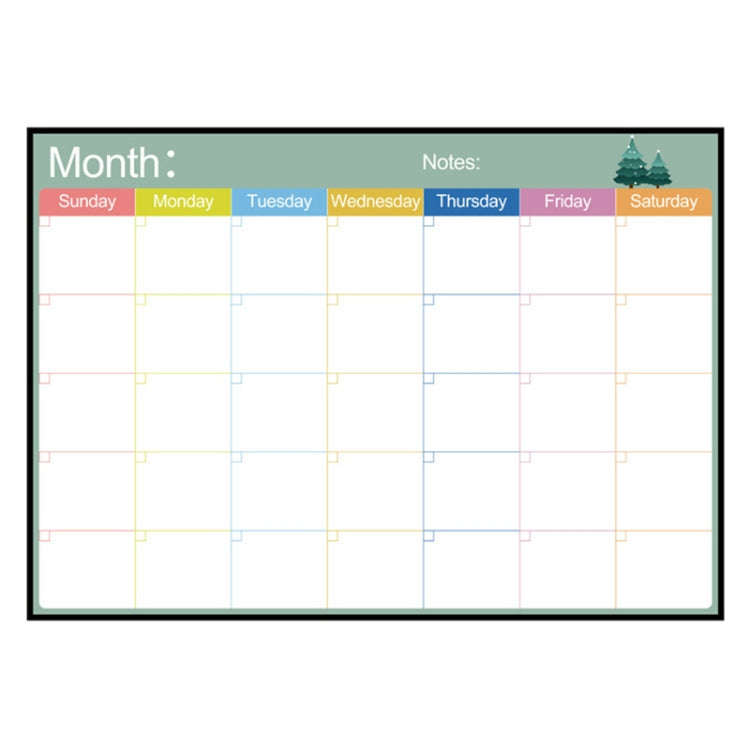 Magnetic Monthly Planner Refrigerator Magnet PET Magnetic Soft Whiteboard, Size: 29.7cm x 42cm, M...