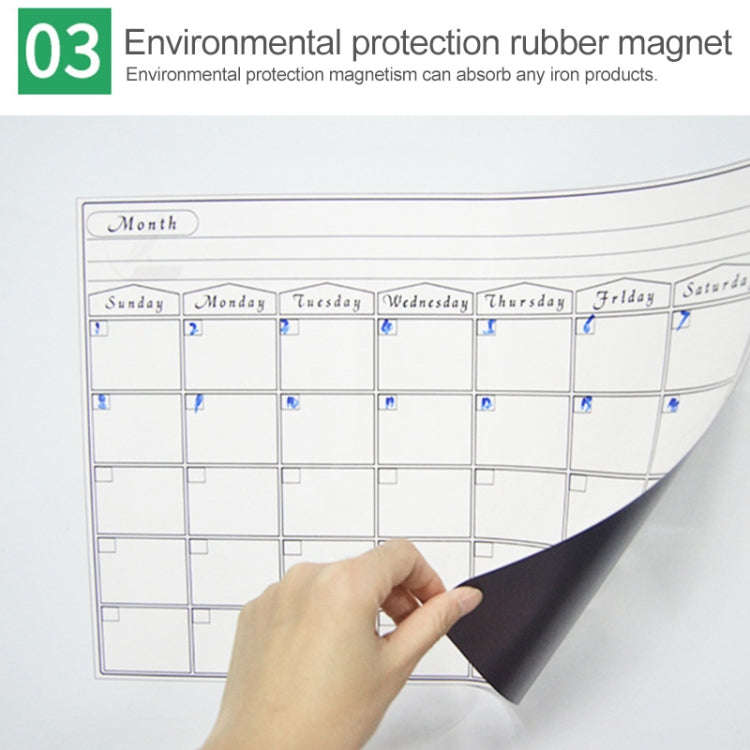 Magnetic Monthly Planner Refrigerator Magnet PET Magnetic Soft Whiteboard, Size: 29.7cm x 42cm, M...