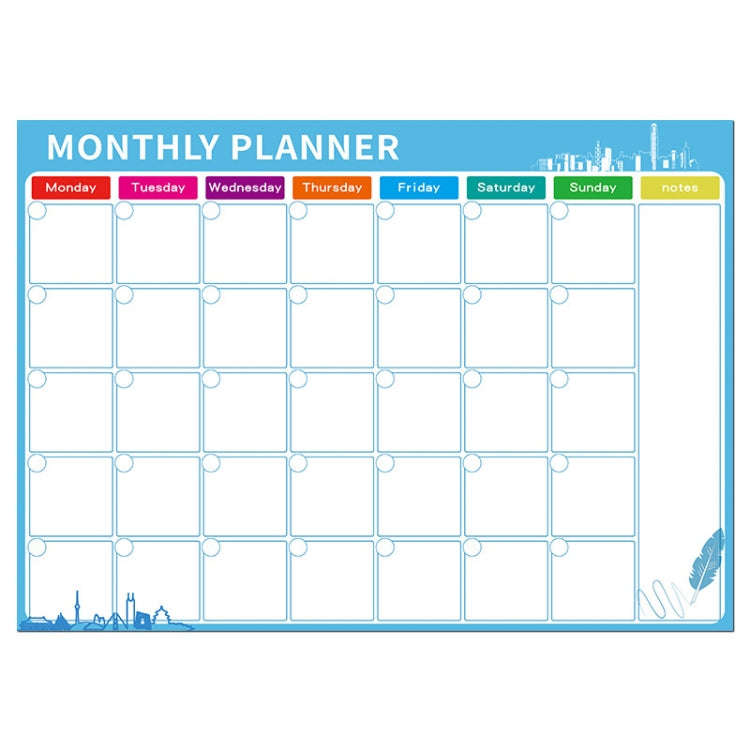 Magnetic Monthly Planner Refrigerator Magnet PET Magnetic Soft Whiteboard, Size: 29.7cm x 42cm, M...