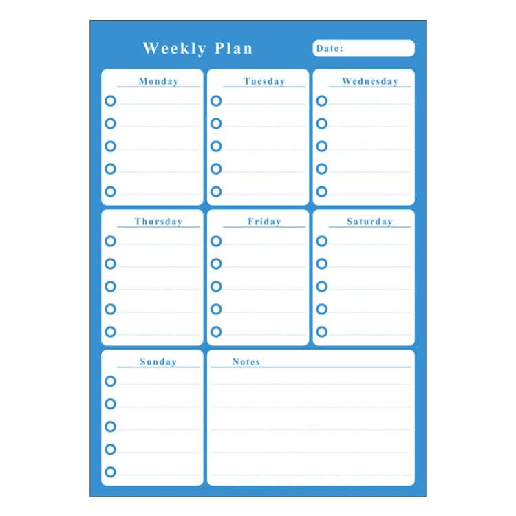 Magnetic Weekly Plan Refrigerator Magnet PET Magnetic Soft Whiteboard, Size: 29.7cm x 42cm, Weekl...