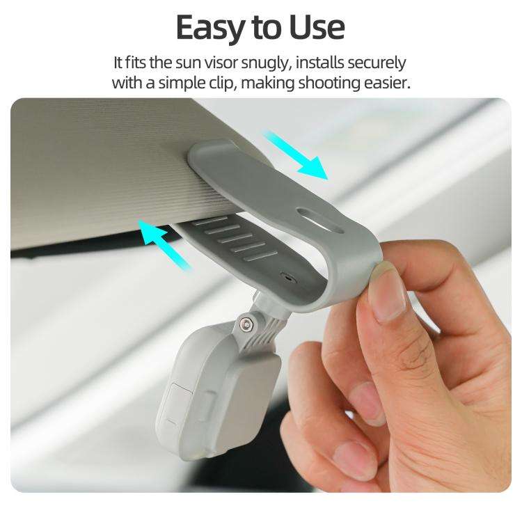 For Insta360 GO Ultra Sunnylife Magnetic Car Sun Visor Mount Action Camera Holder 360 Rotating 18...