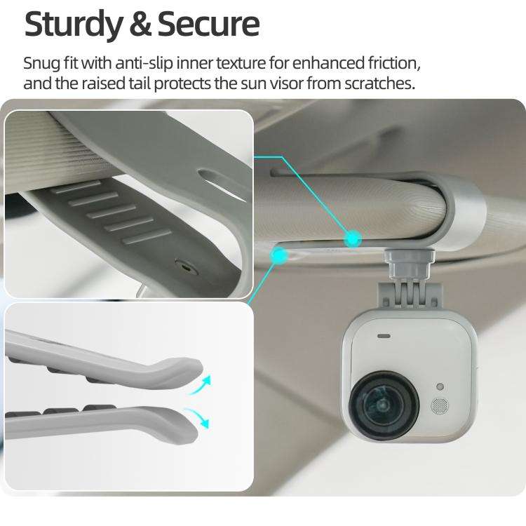 For Insta360 GO Ultra Sunnylife Magnetic Car Sun Visor Mount Action Camera Holder 360 Rotating 18...