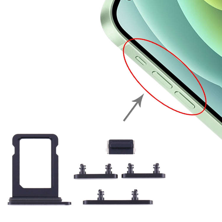 SIM Card Tray + Side Keys for iPhone 12 Mini, For iPhone 12 Mini (Single card)