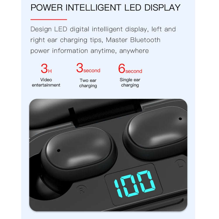 H6 TWS Bluetooth 5.0 Wireless Bluetooth Earphone with Digital Display & Charging Box, Support for...