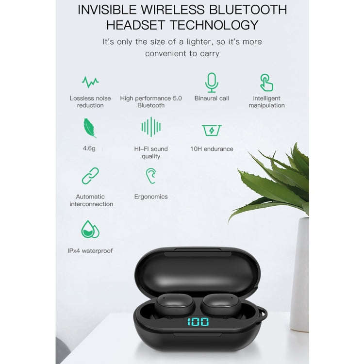 H6 TWS Bluetooth 5.0 Wireless Bluetooth Earphone with Digital Display & Charging Box, Support for...